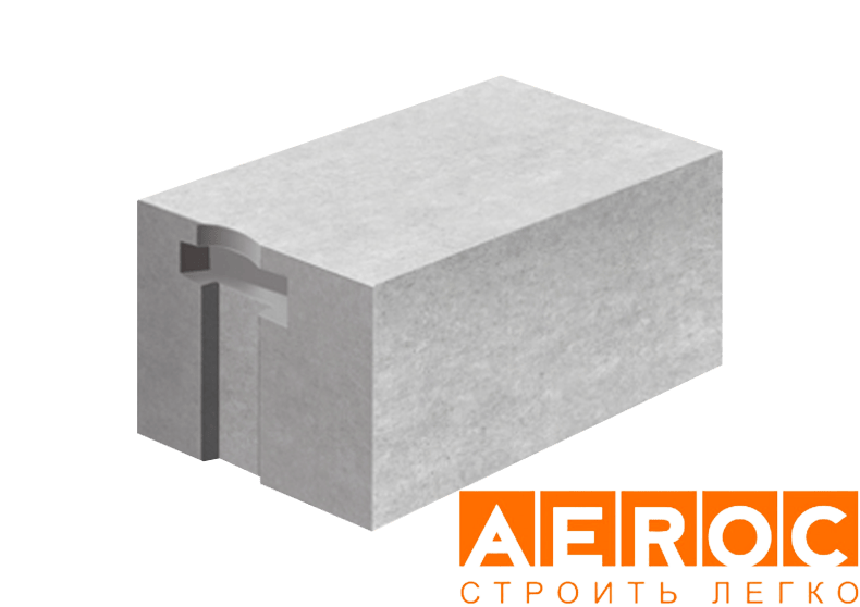 Газобетон Аэрок D400 паз-гребень Н/К 625х300х250 мм